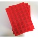 A3-PLATEAU 40 CASES PLASTIQUE ROUGE CASES RONDES PAR 100