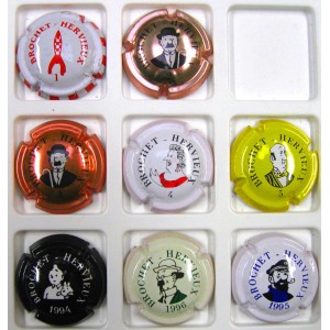 BROCHET-HERVIEUX N&deg;12/19 SERIE TINTIN COMPLETE