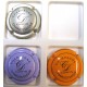 DUGNE CHARLES INITIALES ARGENT, LILAS ET JAUNE-ORANGE