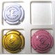 DUGNE CHARLES INITIALES BLANC, OR ET ROSE