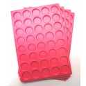 A12-PLATEAU 40 CASES RONDES PLASTIQUE ROSE PAR 100