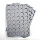 A18-PLATEAU 40 CASES RONDES PLASTIQUE GRIS PAR 100