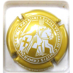 TAITTINGER N°116C OR MAT ET BLANC DIAM. 32 MM