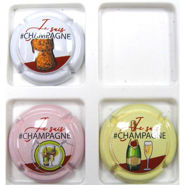 capsules Champagne  Générique " Je suis champagne " Série de 3 NOUV 