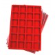 G1-PLATEAU 24 CASES VELOURS ROUGE AVEC COUVERCLE