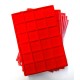 G2-PLATEAU 24 CASES VELOURS ROUGE AVEC COUVERCLE PAR 10