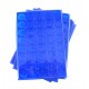 A36-PLATEAU 40 CASES RONDES PLASTIQUE BLEU + COUVERCLE