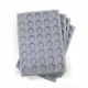 A33-PLATEAU 40 CASES RONDES PLASTIQUE GRIS + COUVERCLE