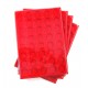 A24-PLATEAU 40 CASES RONDES PLASTIQUE ROUGE + COUVERCLES PAR 100