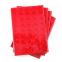 A22-PLATEAU 40 CASES RONDES PLASTIQUE ROUGE + COUVERCLE