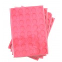 A34-PLATEAU 40 CASES RONDES PLASTIQUE ROSE + COUVERCLES PAR 10