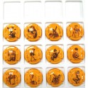 GENERIQUES N°0773/773K PIN UP FOND JAUNE ORANGE
