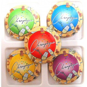 GENERIQUES N°1325/1325D CHAMPAGNE ET FIESTA LA SERIE DE 5 CAPSULES