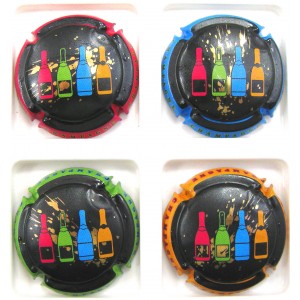 GENERIQUES BOUTEILLES MULTICOLORES LA SERIE DE 4 CAPSULES