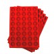 B2-PLATEAU 40 CASES RONDES VELOURS ROUGE PAR 10