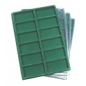 F5-PLATEAU 12 CASES VELOURS VERT AVEC COUVERCLE