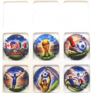 GENERIQUES COUPE DU MONDE LES 6 CAPSULES NUMEROTEES