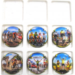 GENERIQUES TOUR DE FRANCE LES 6 CAPSULES NUMEROTEES